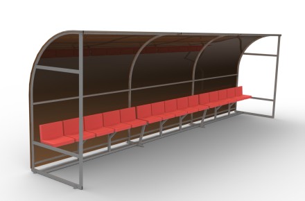Навес для запасных игроков на 15 мест
