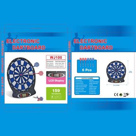 Электронный дартс DFC BLUEBOARD, 6 дротиков