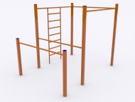 W-4.3 Комплекс турников с брусьями и шведской стенкой