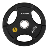 Диск олимпийский обрезиненный 3-х хватовый 10кг Hasttings Digger HD51C1C-10