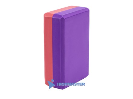 Блок для йоги бордовый-фиолетовый