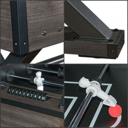 Игровой стол - футбол "Tournament" (142.5x78.2x88см, кубинский махагон)