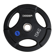 Диск олимпийский обрезиненный 3-х хватовый 15кг Hasttings Digger HD51C1C-15
