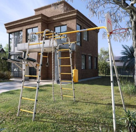   Дачный комплекс "Fitness" (без качелей) Romana 103.20.05 (серый/жёлтый)