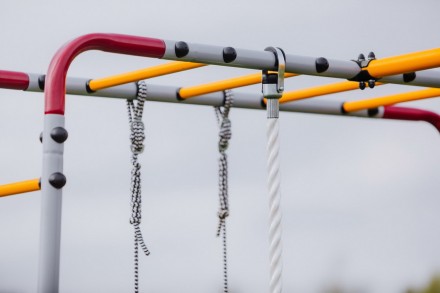 Дачный комплекс "Fitness" + ГНЕЗДО качели Romana (серый/желтый) R 103.20.04