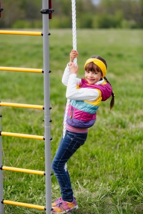 Дачный комплекс "Fitness" + ГНЕЗДО качели Romana (серый/желтый) R 103.20.04