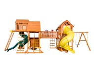 Игровая площадка "Mega SkyFort" с двумя игровыми домиками и переходом