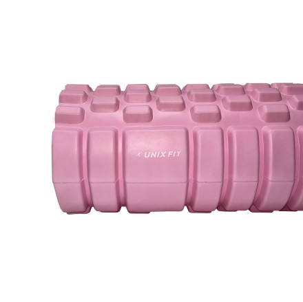 Ролик массажный для йоги и фитнеса UNIX Fit 45 см, розовый Ролик массажный для йоги и фитнеса UNIX Fit 45 см, розовый