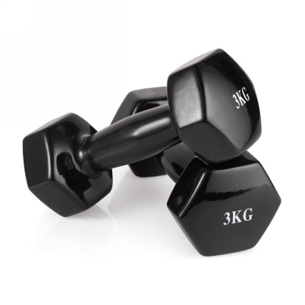 Гантель неразборная 3 кг. винил (2 штуки) VictoryFit VF-DV030-2