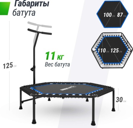 Батут спортивный UNIX Line Фитнес / Fitness синий (125 см) Батут спортивный UNIX Line Фитнес / Fitness синий (125 см)