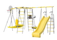   Дачный комплекс "Romana Fitness-PRO с горкой 1200 мм" комплект №9 (серый/жёлтый)