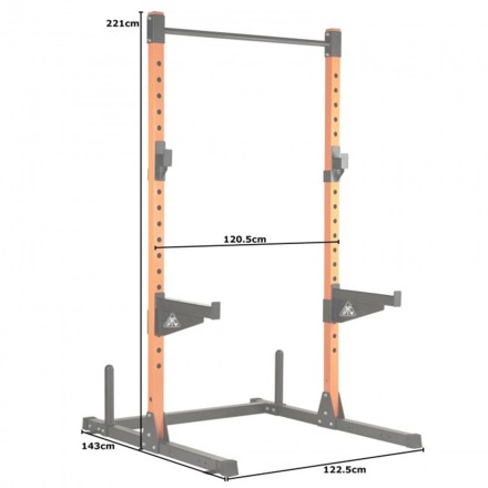Стойка силовая DFC черный/оранж. (два короба) Стойка силовая DFC черный/оранж. (два короба)