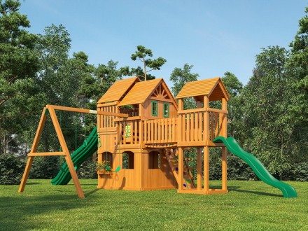 Деревянная детская площадка для дачи "Великан 2" (Макси)