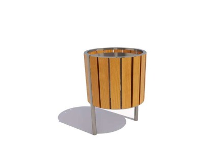 Урна уличная «Марсель» нержавеющая сталь