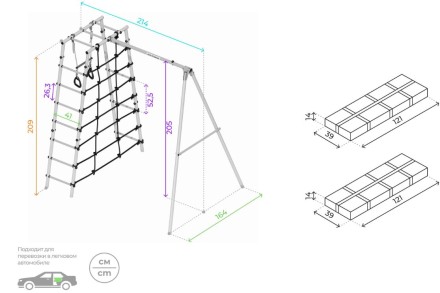       Дачный комплекс "Romana D1" + ГНЕЗДО качели 103.31.06 (серый/жёлтый)