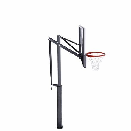 Усиленная баскетбольная стационарная стойка DFC ING 54" / закаленное стекло