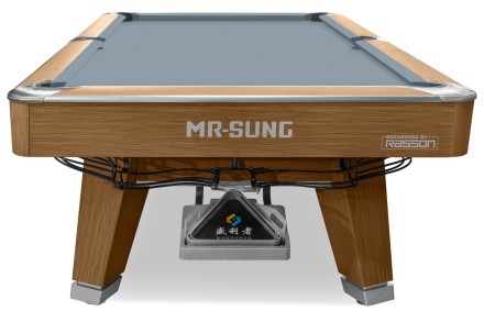 Стол / пул "Rasson Acurra" 9 ф (коричневый, сланец 25 мм) в комплекте, аксессуары + сукно