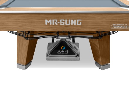 Стол / пул "Rasson Acurra" 9 ф (коричневый, сланец 25 мм) в комплекте, аксессуары + сукно