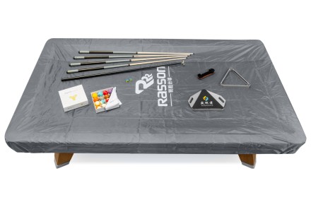 Стол / пул "Rasson Acurra" 9 ф (коричневый, сланец 25 мм) в комплекте, аксессуары + сукно