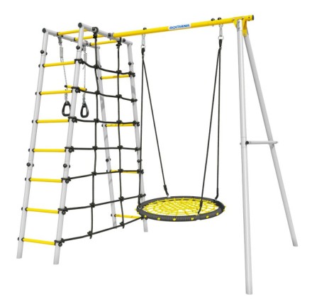       Дачный комплекс "Romana D1" + ГНЕЗДО качели-гнездо 80 см Romana 103.31.06 (серый/жёлтый)