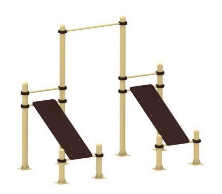 YSK43 Турник и две скамьи для пресса