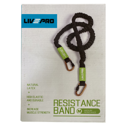 Эспандер эластичный с карабином Livepro LP8401-M Эспандер эластичный с карабином Livepro LP8401-M
