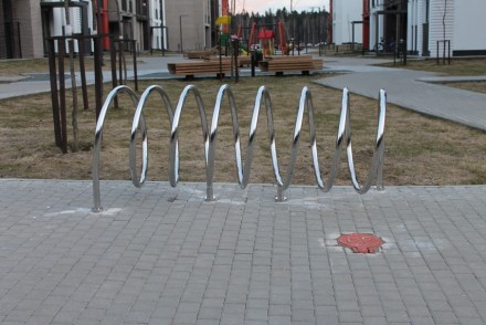 Велопарковка Пружина из нержавеющей стали