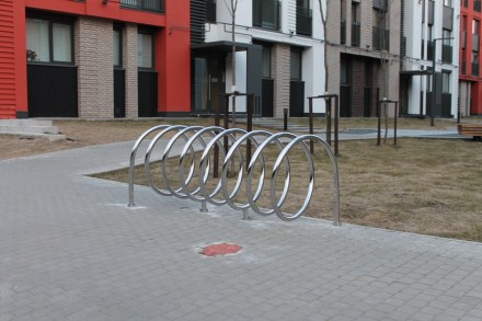 Велопарковка Пружина из нержавеющей стали