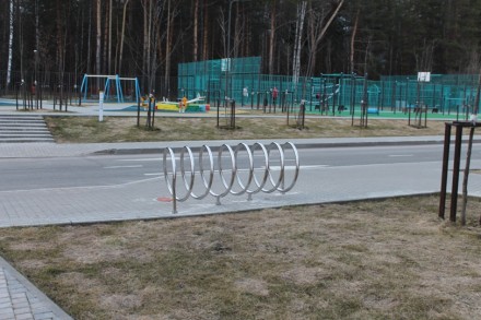 Велопарковка Пружина из нержавеющей стали