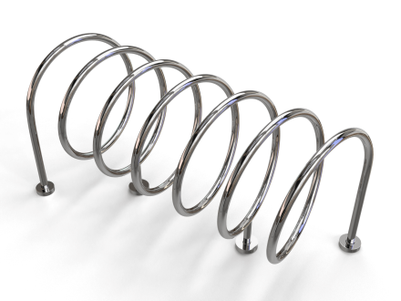 Велопарковка Пружина из нержавеющей стали