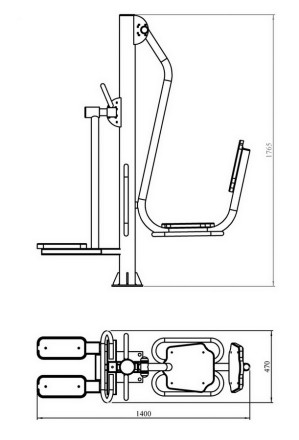 YT72 Тренажер Жим ногами и разведение ног