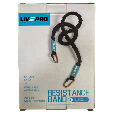 Эспандер эластичный с карабином Livepro LP8401-XH Эспандер эластичный с карабином Livepro LP8401-XH