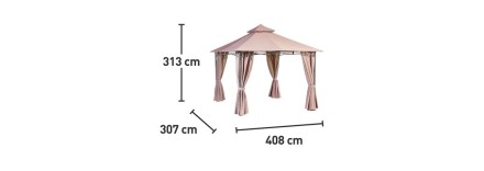 Садовый павильон с москитной сеткой