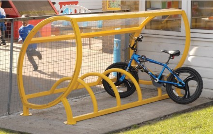 Велопарковка с навесом для детских велосипедов