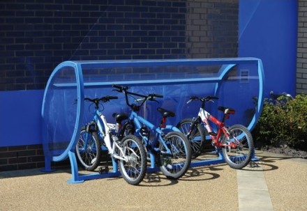 Велопарковка с навесом для детских велосипедов