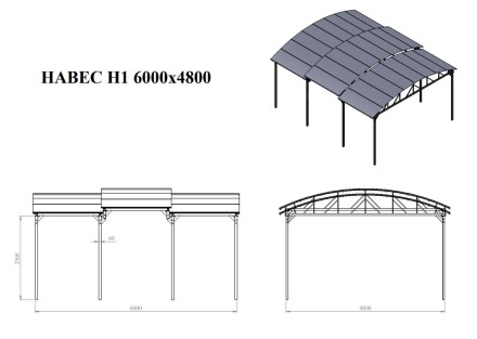 Навес, длина 6 метров
