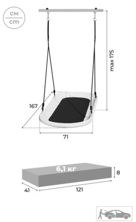       Дачный комплекс "Romana D1" + ЛОДКА качели 103.31.06 (серый/жёлтый)
