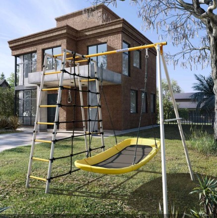       Дачный комплекс "Romana D1" + ЛОДКА качели 103.31.06 (серый/жёлтый)