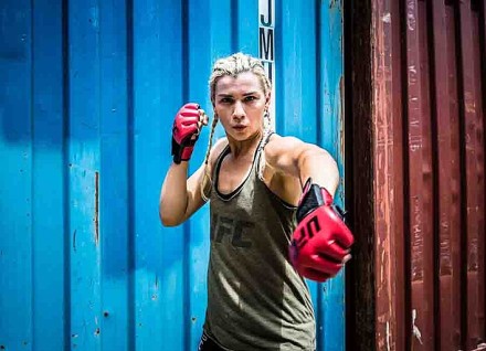 UFC Перчатки MMA для грэпплинга 5 унций красные S/M