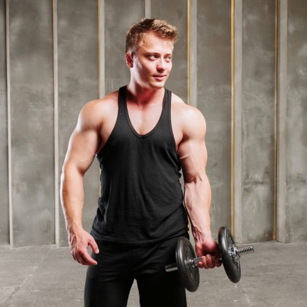 Гриф гантельный (хромированный) 350 мм / диаметр 30 мм