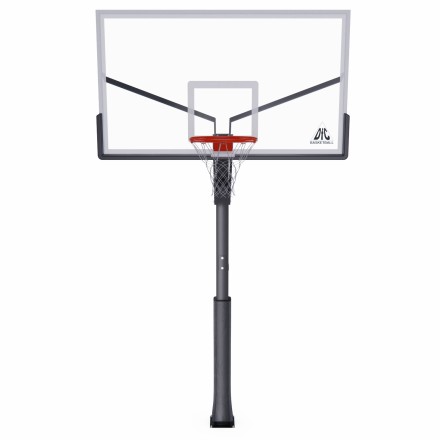 Усиленная баскетбольная стационарная стойка DFC ING 72" / закаленное стекло
