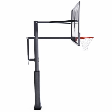 Усиленная баскетбольная стационарная стойка DFC ING 72" / закаленное стекло
