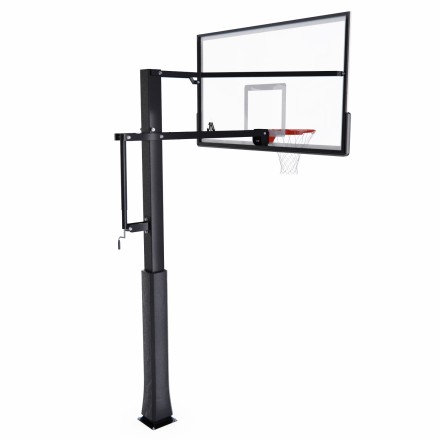 Усиленная баскетбольная стационарная стойка DFC ING 72" / закаленное стекло