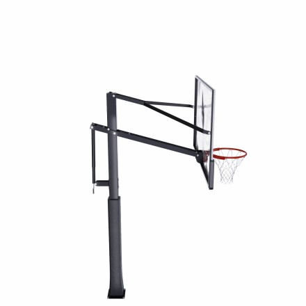 Усиленная баскетбольная стационарная стойка DFC ING 72" / закаленное стекло