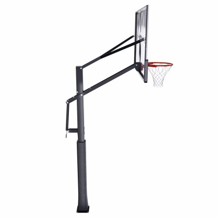 Усиленная баскетбольная стационарная стойка DFC ING 72" / закаленное стекло