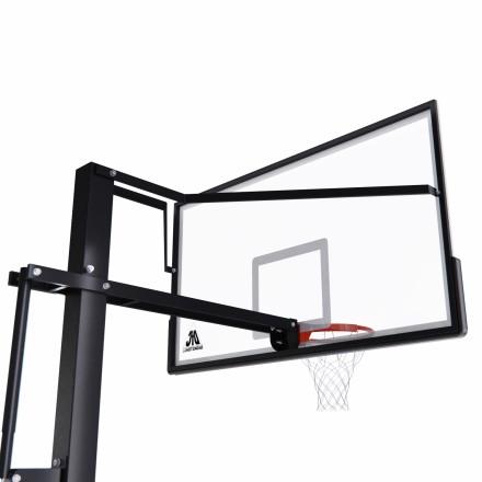 Усиленная баскетбольная стационарная стойка DFC ING 72" / закаленное стекло