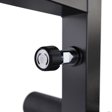 Скамья со стойками под штангу DFC GORILLA черная, с партой для бицепса