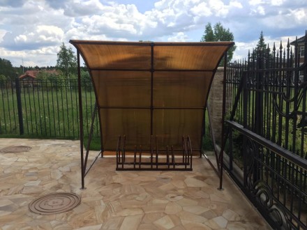 Велопарковка массовая с навесом ПАРУС на 5 мест