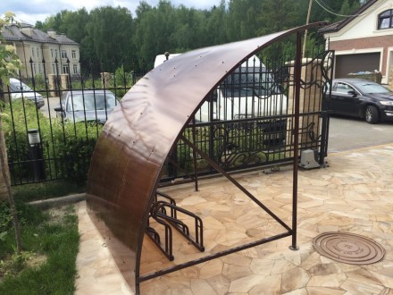 Велопарковка массовая с навесом ПАРУС на 5 мест