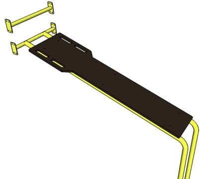 Лавка для пресса для комплексов Воркаут из дерева